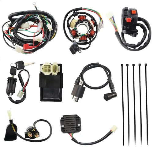 Vista 11 de PRO BAT GY6 150cc Arnés Completo de Cableado Eléctrico con Funda Impermeable CDI Magneto Estator para ATV Quad Go Kart Buggy Scooter Ciclomotor