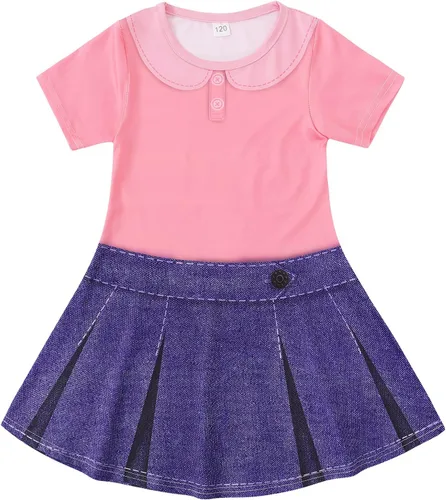 Vista 3 de Eledobby Disfraz de Mei Mei Mei para niñas, vestido de panda rojo que se vuelve para niños, disfraces de Meilin, trajes de Halloween, ropa de fiesta