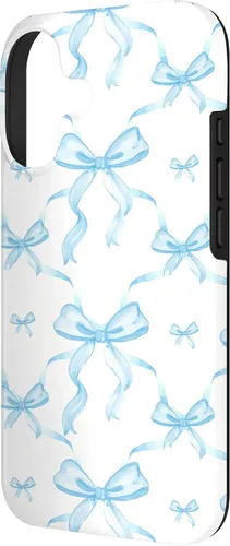 Vista 2 de Cintas y lazos estéticos en acuarela azul claro para iPhone 17