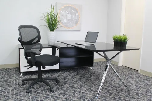 Vista 2 de Boss Office Products - Silla multifunción para tareas en negro, espalda media (B6338)