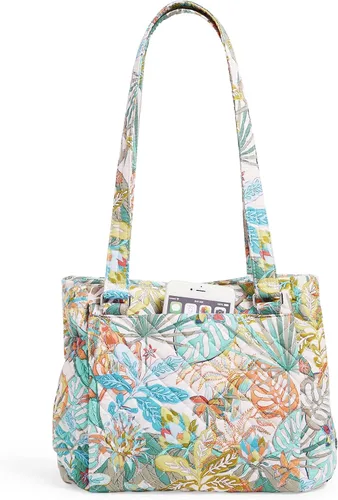 Vista 2 de Vera Bradley Bolso bandolera de algodón con múltiples compartimentos para mujer