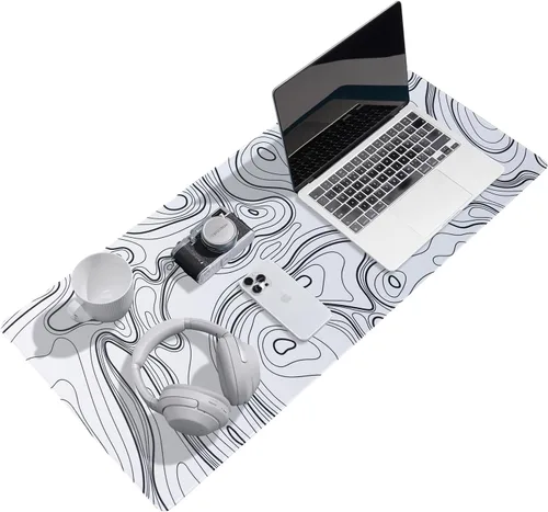 Vista 21 de Reniteco Alfombrilla de mouse grande para juegos con bordes cosidos duraderos, base de goma antideslizante, alfombrilla de mouse para teclado