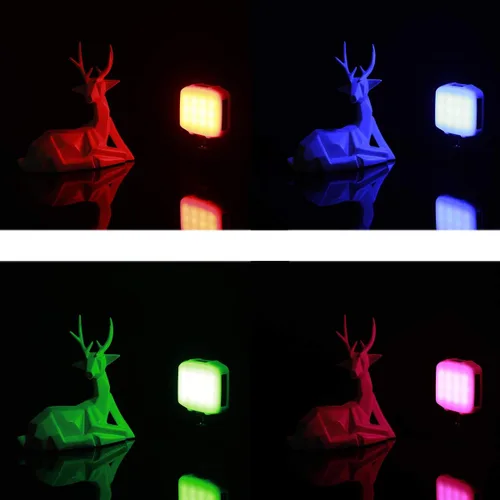 Vista 6 de Falcon Eyes F7 Mini 5W RGB Pocket On Camera Light con función de adsorción magnética, batería recargable incorporada, control de aplicación