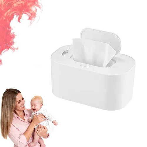 Vista 8 de Dispensador portátil de gran capacidad con pantalla LED, soporte ajustable para toallitas húmedas, dispensador de toallitas húmedas para bebés