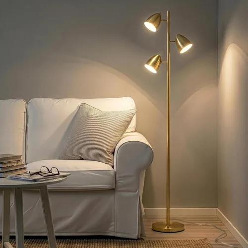 Vista 8 de Brightech Jacob - Lámpara de pie LED moderna, lámparas de pie brillantes para salas de estar y dormitorios, lámpara de iluminación LED alta