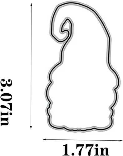 Vista 2 de Juego de sellos y troqueles transparentes de gnomo de otoño para hacer tarjetas, plantillas cortadas para álbumes de recortes, álbum de fotos, papel