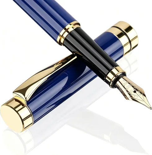 Vista 11 de Tiankool Pluma Estilográfica de Lujo, Plumín Fino, Exquisito Juego de Regalo de Plumas para Hombres y Mujeres - Incluye 10 Cartuchos de Tinta y Negro