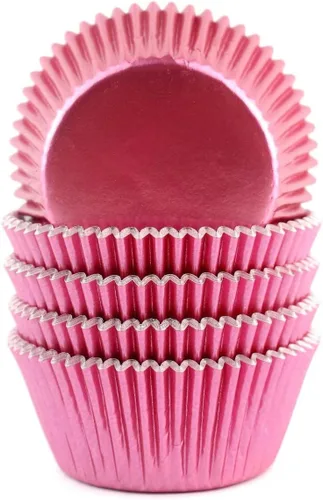 Vista 11 de Moldes de aluminio para cupcakes para fiesta de Halloween, tazas para hornear estándar, 100 unidades (negro)
