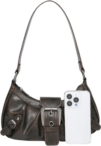 Vista 4 de Verdusa Bolso Y2k para mujer, con asa superior, con hebilla, estilo punk, hobo