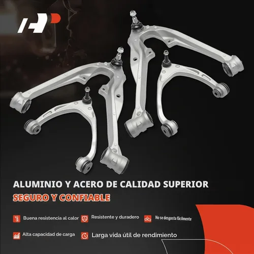 Vista 3 de A-Premium Juego de 10, Brazo de Control Superior e Inferior, Enlace de Barra Estabilizadora, Extremo de Barra de Dirección Interior y Exterior
