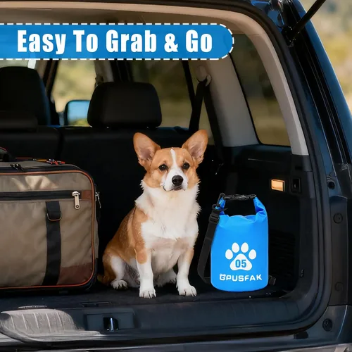 Vista 6 de Bolsa de almacenamiento de alimentos para mascotas con cierre enrollable (32 tazas), bolsa de viaje de comida para perros, contenedor impermeable