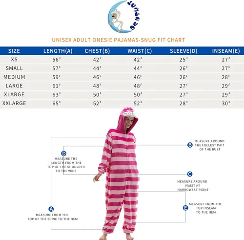 Vista 6 de COSUSKET Snug Fit Unisex Adult Onesie Pajamas Flannel Cosplay Animal One Piece Halloween Costume Sleepwear Homewear