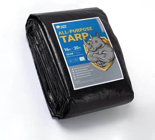 Vista 96 de GUARD SHIELD - Lona resistente, impermeable, de polietileno, gruesa, resistente a los rayos ultravioleta, con ojales, para exteriores, 6 x 8 pies