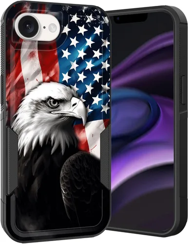 Vista 210 de Funda para iPhone Air, doble capa híbrida resistente resistente a prueba de golpes de policarbonato duro + funda protectora de silicona suave