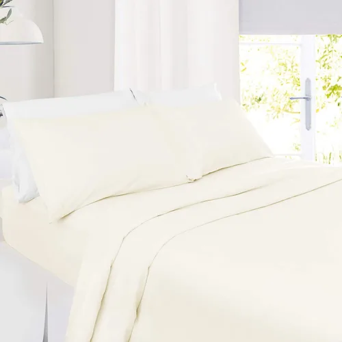 Vista 11 de Juego de sábanas 100% algodón de 800 hilos suaves de 4 piezas, sábanas transpirables para cama de tamaño Queen, se adapta a colchones de hasta 24