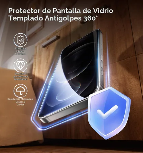 Vista 5 de MAGIC JOHN Protector de pantalla mejorado de 3ª generación para iPhone 12 ProMax de 6.7 pulgadas, HD transparente, película templada inastillable