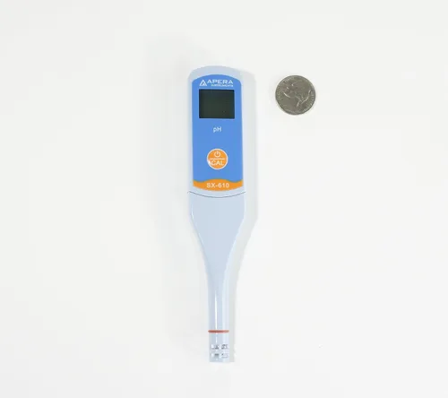 Vista 4 de SX610 Probador tipo pluma impermeable de pH, ±0.1 pH de precisión, 0-14.0 pH de rango, apto para pruebas d tubo de ensayo, probeta de reemplazo.