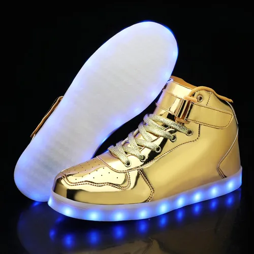 Vista 4 de Wooowyet Zapatos con luz LED para niños y niñas, para Halloween, Navidad