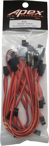 Vista 2 de Paquete variado de extensión servo estilo JR/Spektrum/Hitec de 3 pulgadas, 6 pulgadas, 12 pulgadas, 24 unidades, 1028