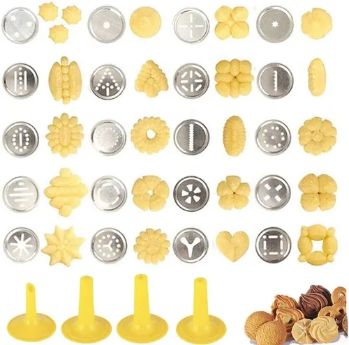 Vista 3 de Kit de pistola de prensa de galletas para hacer galletas, máquina para hacer churro, pistola de glaseado, prensa de galletas para hornear