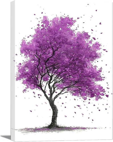Vista 25 de VOCBAN Tree of Life Canvas Wall Art Tree Decor Painting Artwork for Office Kitchen Bathroom Dining Room Office Home Decor Dormitory(black black 74