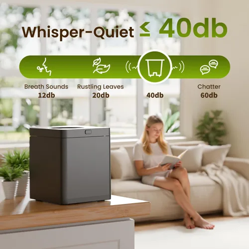 Vista 3 de TOPZEE Contenedor eléctrico de compostaje para cocina, compostador inteligente de encimera de 3 litros con limpieza automática sin olor, bajo ruido