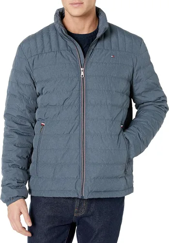 Vista 24 de Tommy Hilfiger Chaqueta acolchada plegable con aislamiento de plumón real para hombre Negro