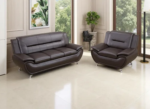 Vista 39 de Sofás de cuero, juego de sofás de sala, sofá para dormitorio, apartamento, juegos de muebles de sala de estar de cuero