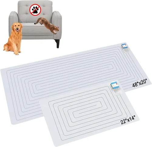 Vista 7 de SEERWAY Tapete Repelente para Perros y Gatos, 2 Piezas Tapete de Entrenamiento para Mascotas con 3 Modos Almohadilla de Descarga Eléctrica