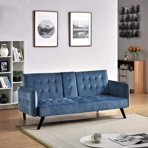 Vista 6 de Container Furniture Direct Sofá cama Cricklade, azul