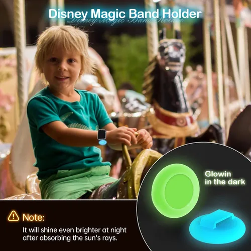 Vista 6 de Compatible con el adaptador de soporte de banda mágica de Disney, suave y elástico, accesorios de reloj tradicionales compatibles con Disney Parks 1