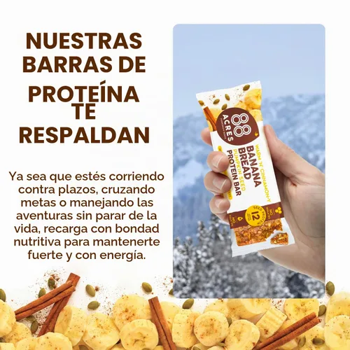 Vista 4 de 88 Acres Banana Bread - Barra de semillas de proteína de 9 unidades, 1.9 onzas