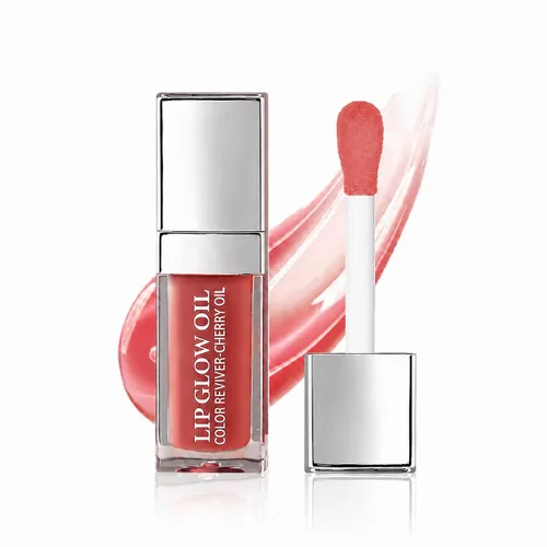 Vista 11 de GECOMO Aceite de brillo de labios hidratante, brillo de labios transparente con tinte Toot, nutritivo, duradero, reparador, aclarante de líneas