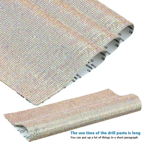 Vista 5 de Outus 12000 Piezas Lámina de Pedrería Brillante Calcomanía de Pedrería DIY para Decoración de Automóvil Calcomanía Autoadhesiva de Gemas de Cristal