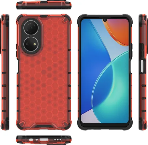 Vista 268 de Pzwoxukhov Funda compatible con Huawei Nova 3i, compatible con Huawei P Smart+ 2018 Honeycomb Anti-Drop Shock-Absorbing Case Negro
