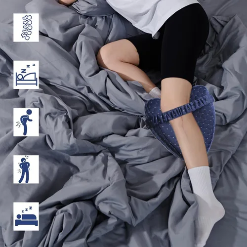 Vista 3 de Almohada de rodilla para dormir de lado, almohada de alineación de cadera, almohadas de espuma viscoelástica para piernas para dormir con correa