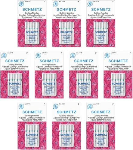 Vista 9 de SCHMETZ Agujas de acolchado - Tamaño 90/14, tarjetas de 5 agujas, paquete de 5