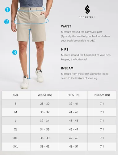 Vista 6 de Soothfeel Pantalones cortos de golf para hombre