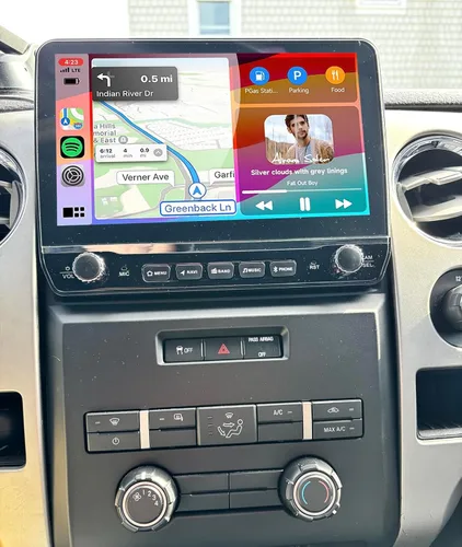 Vista 5 de Radio de coche estéreo para Ford F150 2009 2010 2011 2012 2013 2014 con Carplay inalámbrico Android Auto 10 pulgadas pantalla táctil navegación