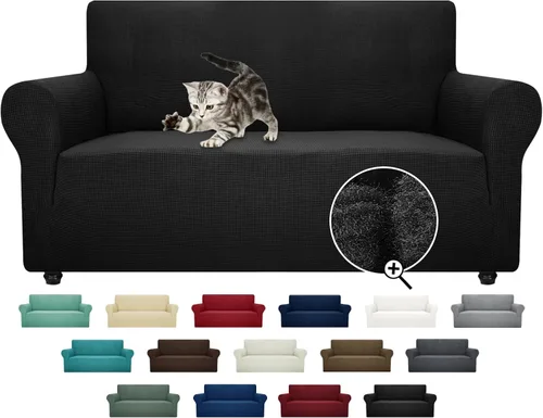 Vista 18 de ZNSAYOTX Funda súper elástica para silla (30"-47"), nuevas fundas de silla a rayas para sala de estar, aptas para perros y mascotas, protector