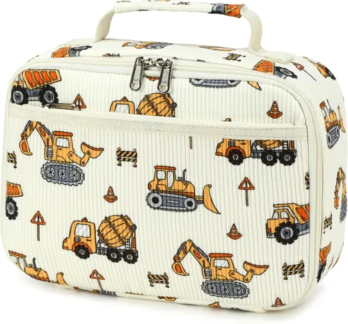 Vista 14 de LOIDOU Lonchera para niños y niñas, bolsa térmica con aislamiento térmico y reutilizable, para viajes escolares (dinosaurio)
