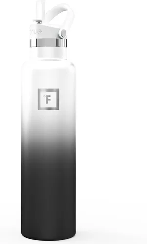 Vista 64 de IRON °FLASK Botella de agua de boca estrecha de 24 onzas con boquilla Aurora
