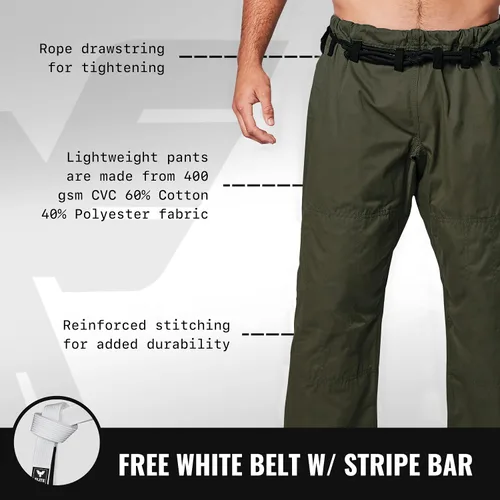Vista 4 de Elite Sports Kimono para hombres aprobado por la IBJJF Federación Internacional de Jiu Jitsu Brasileño de tela pre-encogida para Jiu Jitsu