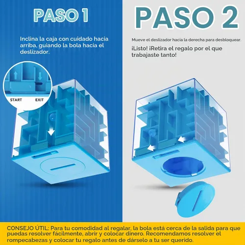 Vista 4 de Paquete de 12 cajas de rompecabezas de laberinto de dinero para regalo en efectivo, formas divertidas de dar dinero como regalo, ideal para Paquete
