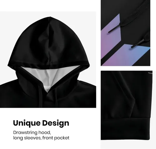 Vista 4 de BIDSNUAS Sudaderas con capucha para mujer con estampado 3D unisex, sudaderas con capucha para hombre