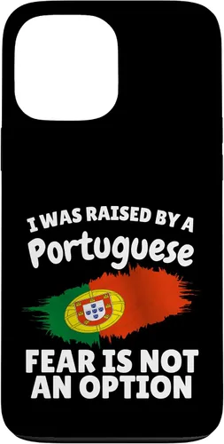 Vista 24 de I was Raised by a Portuguese Portugal Flag Gift Son Daughter Case for iPhone 16