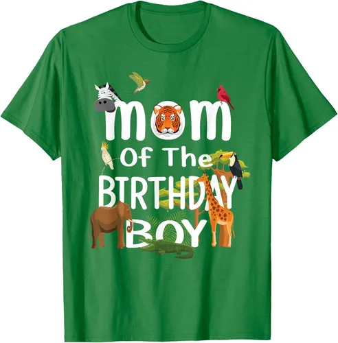Vista 5 de Camiseta de fiesta de animales con temática de zoológico para niño de cumpleaños, Negro