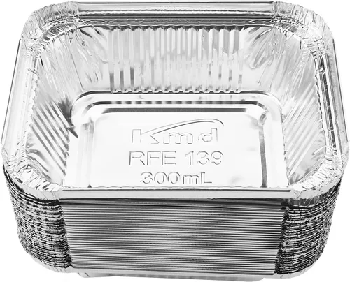 Vista 16 de Othmro Recipientes de alimentos de papel de aluminio de 3.2 x 1.5 pulgadas (DiaxH), bandejas desechables para llevar, 100 sartenes redondas de papel