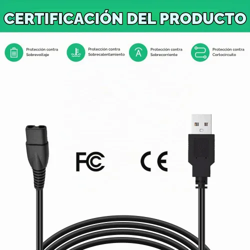 Vista 6 de Mrgru Cable de carga USB de 5 V compatible con el adaptador de alimentación de cable de alimentación Limural
