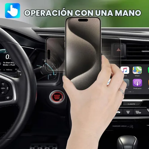 Vista 6 de Compatible con Mag Safe Car Mount Dashboard Magnetic 360° Soporte de teléfono ajustable de goma suave frontal compatible con iPhone